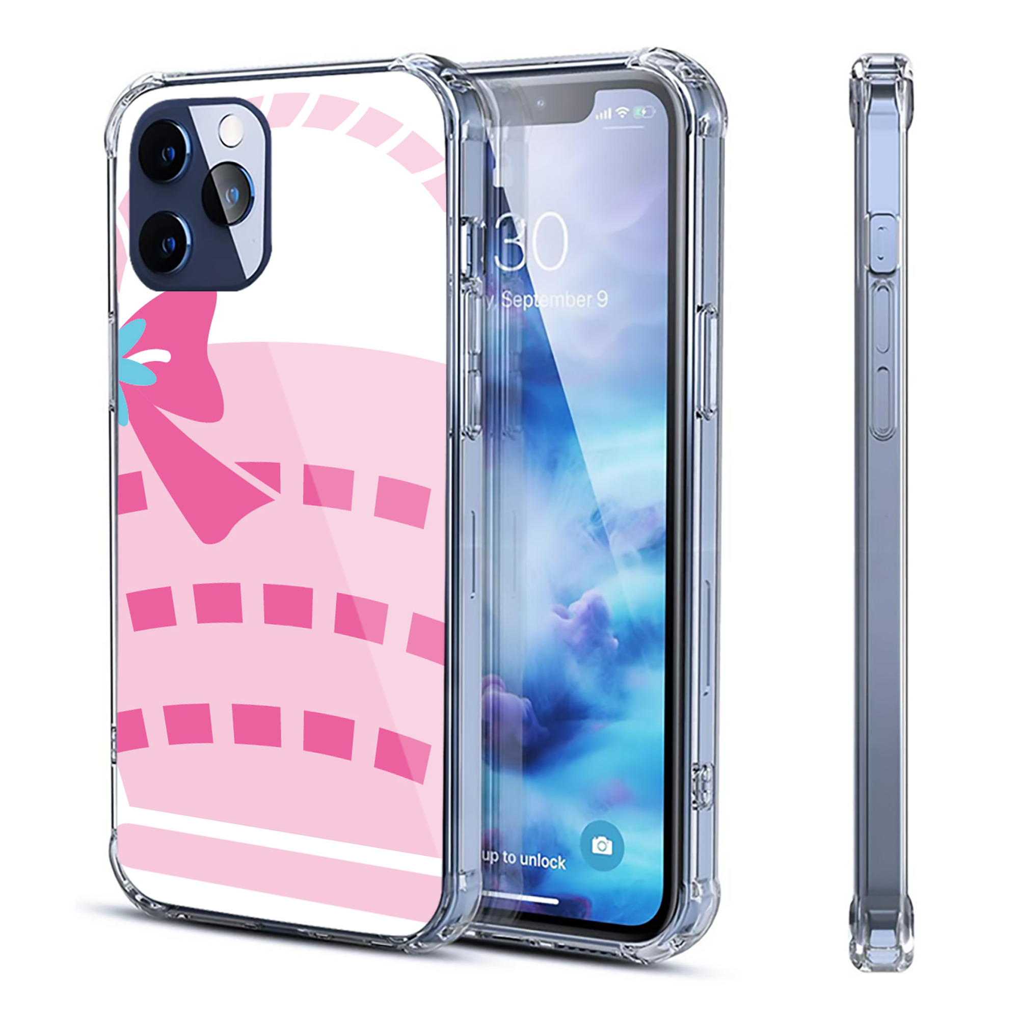 （画像用） Hello Kitty ハローキティ 【iPhone 12シリーズ対応】透明スマホケース（クリアソフトケース）